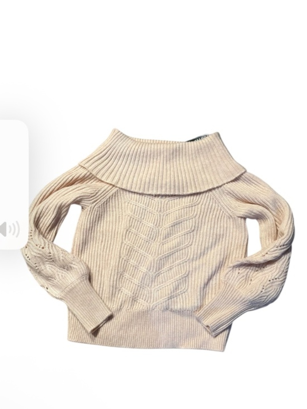 White House black market pink wool cashmere blend cowl neck sweater new net